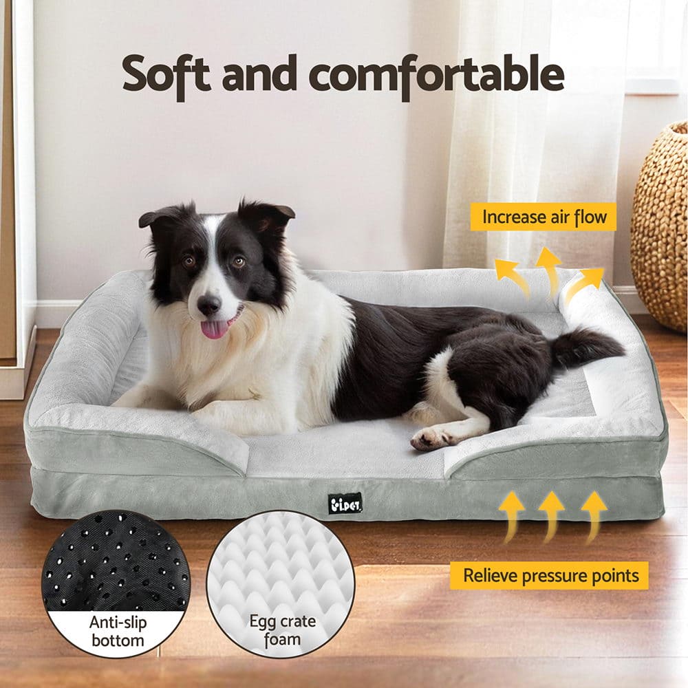 Calming Memory Foam dog Bed – Orthopedic Support with Soft Fleece