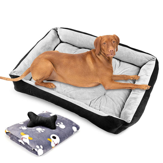 Extra-Large Washable Navy Dog Bed