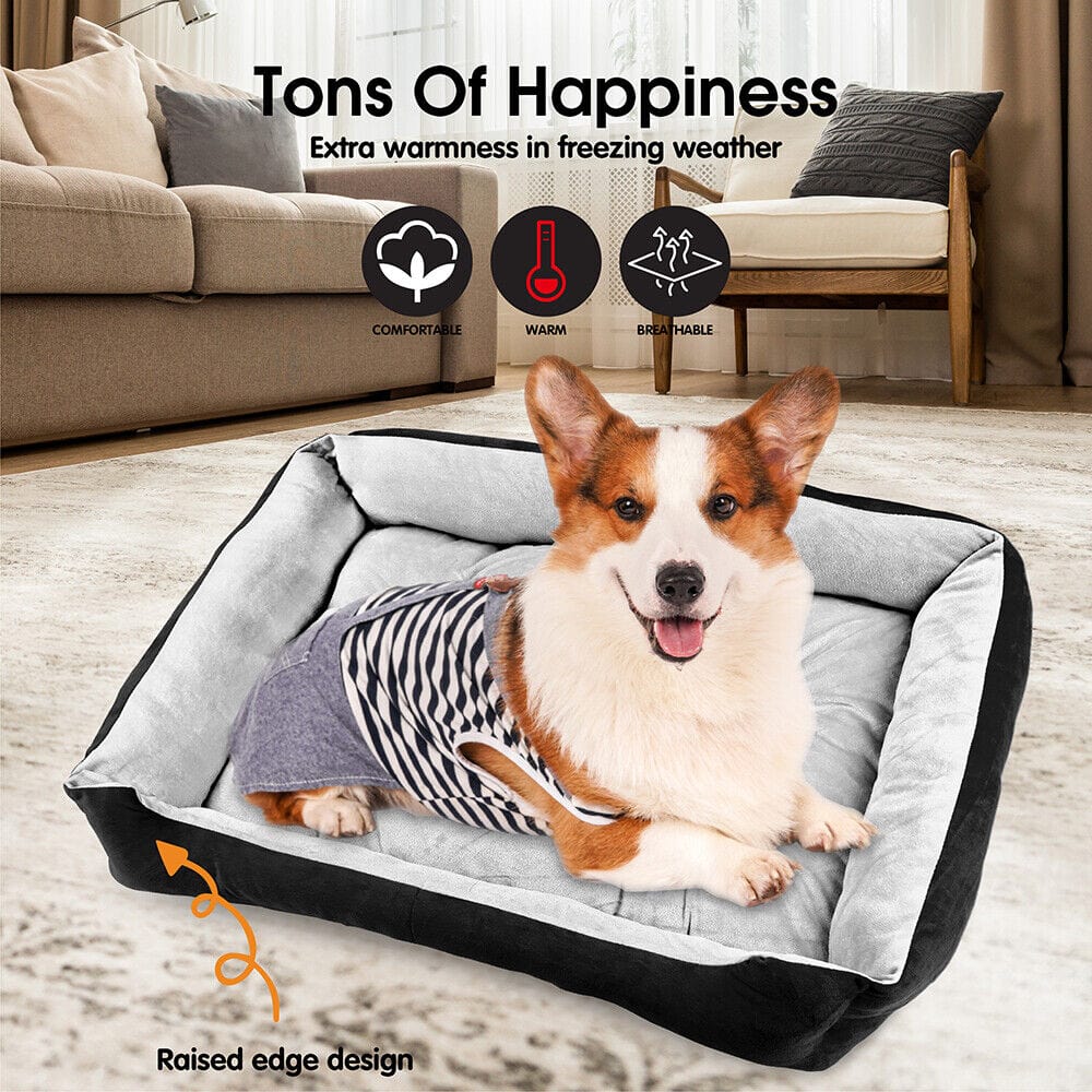 Extra-Large Washable Navy Dog Bed