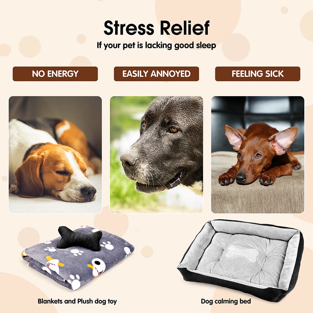Extra-Large Washable Navy Dog Bed