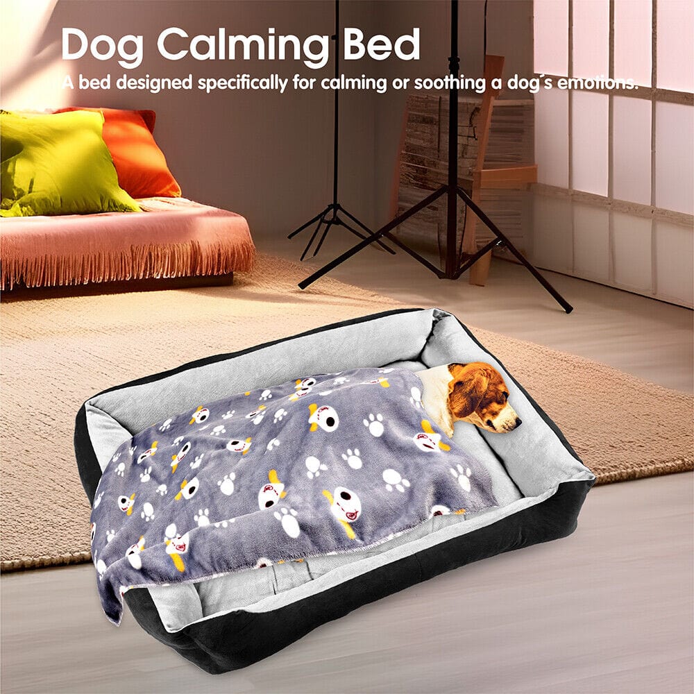 Extra-Large Washable Navy Dog Bed
