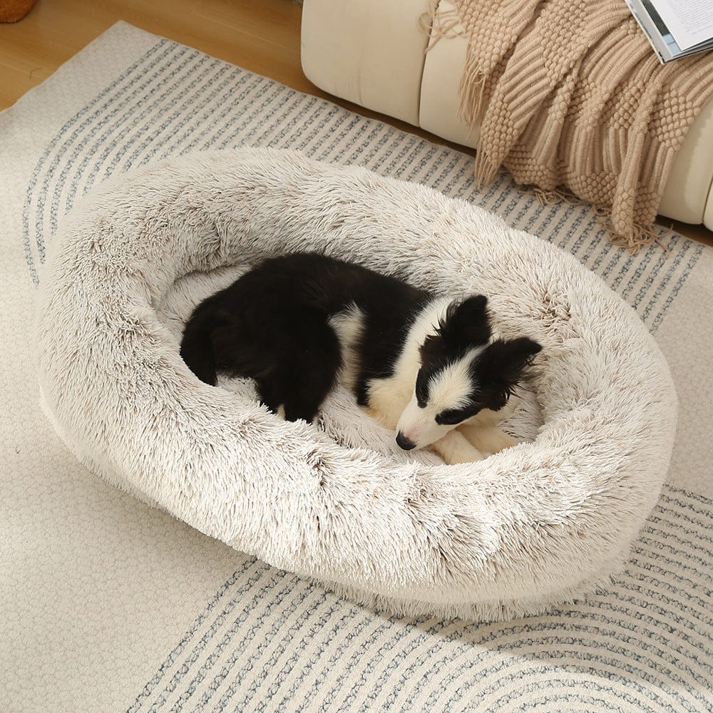 Anti-Anxiety Donut-Shaped bed, (Gradient Coffee) Large 90*65*20cm