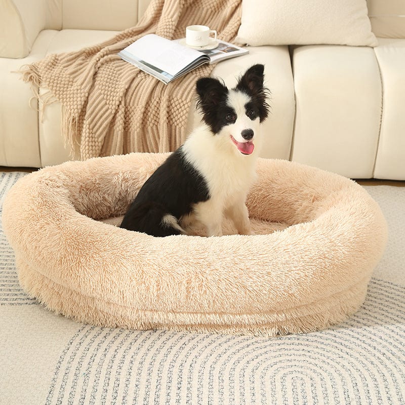 Anti-Anxiety Donut-Shaped Bed (Light Brown) Large 90*65*20cm