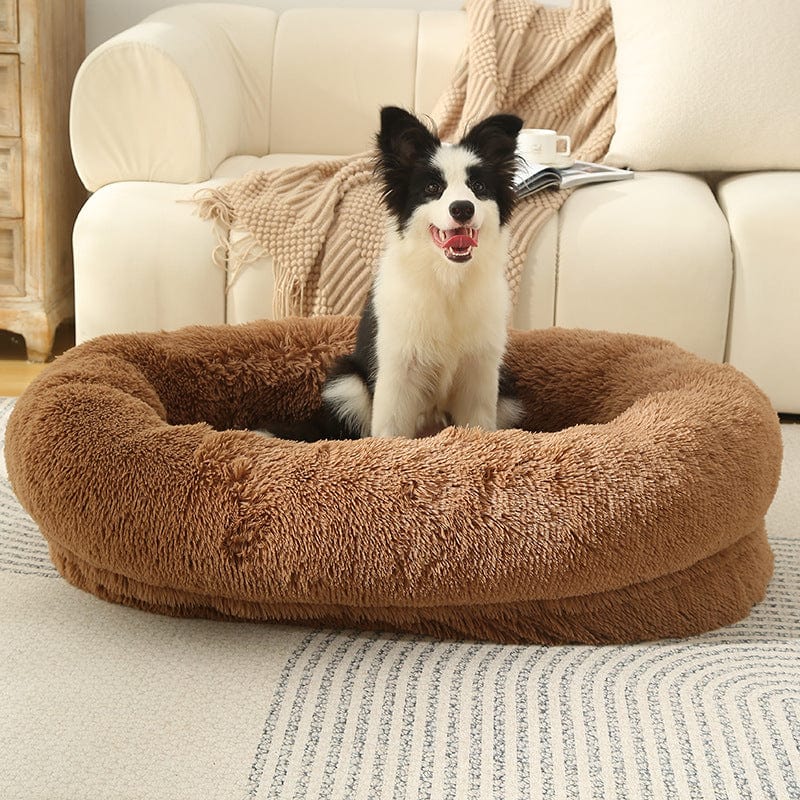 Anti-Anxiety Donut-Shaped bed (Beige Brown) Medium 75*55*18cm