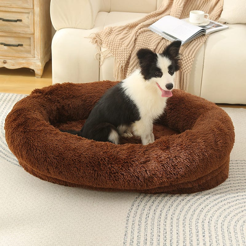 Anti-Anxiety Donut-Shaped Bed (Coffee) Large 90*65*20cm