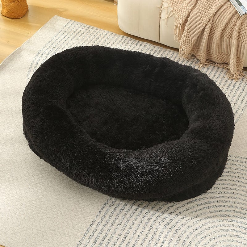 Anti-Anxiety Donut-Shaped Bed (Black) Large 90*65*20cm